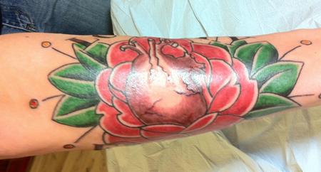 Tattoos - traditional rose heart 2 - 76844